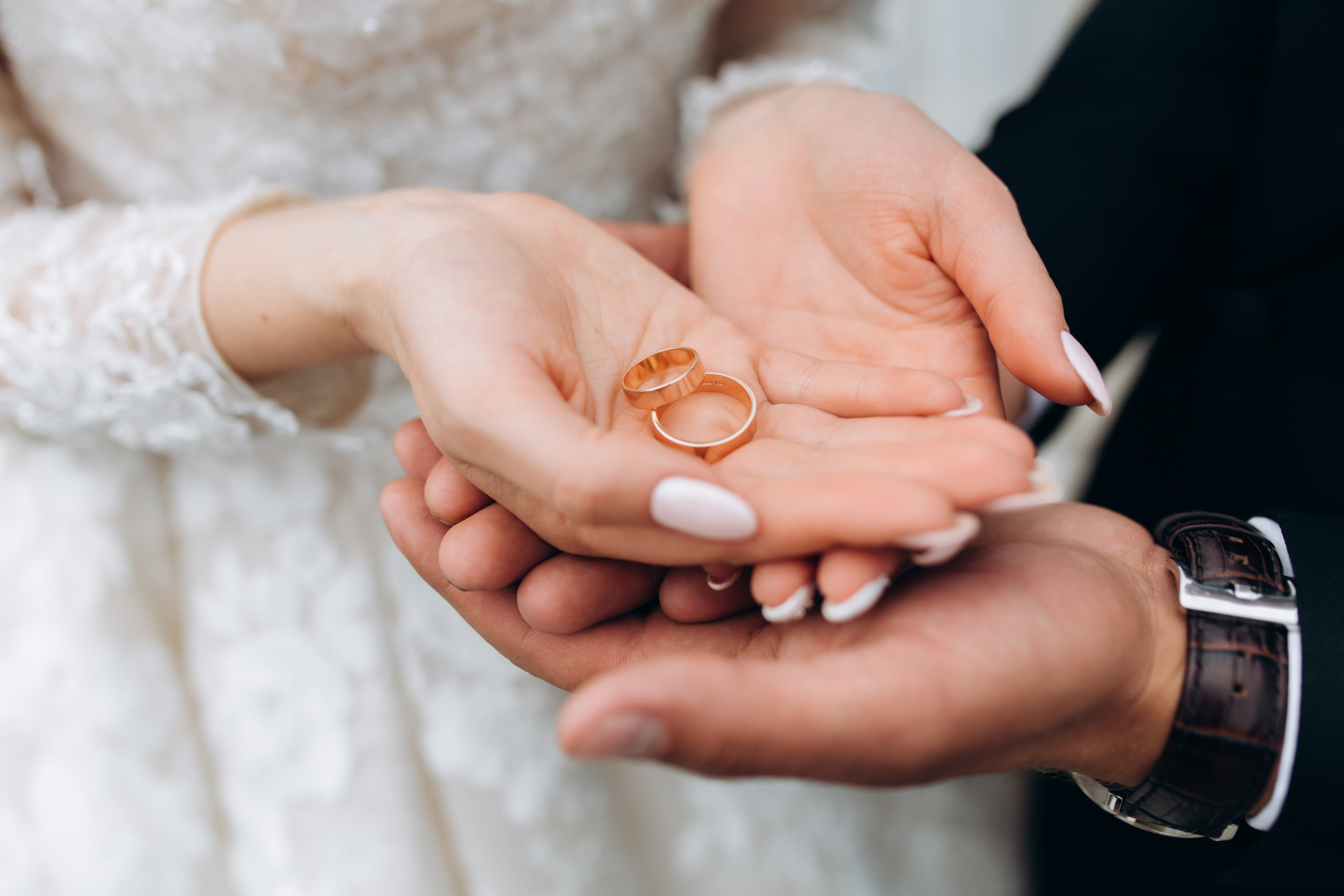 holding hands with rings